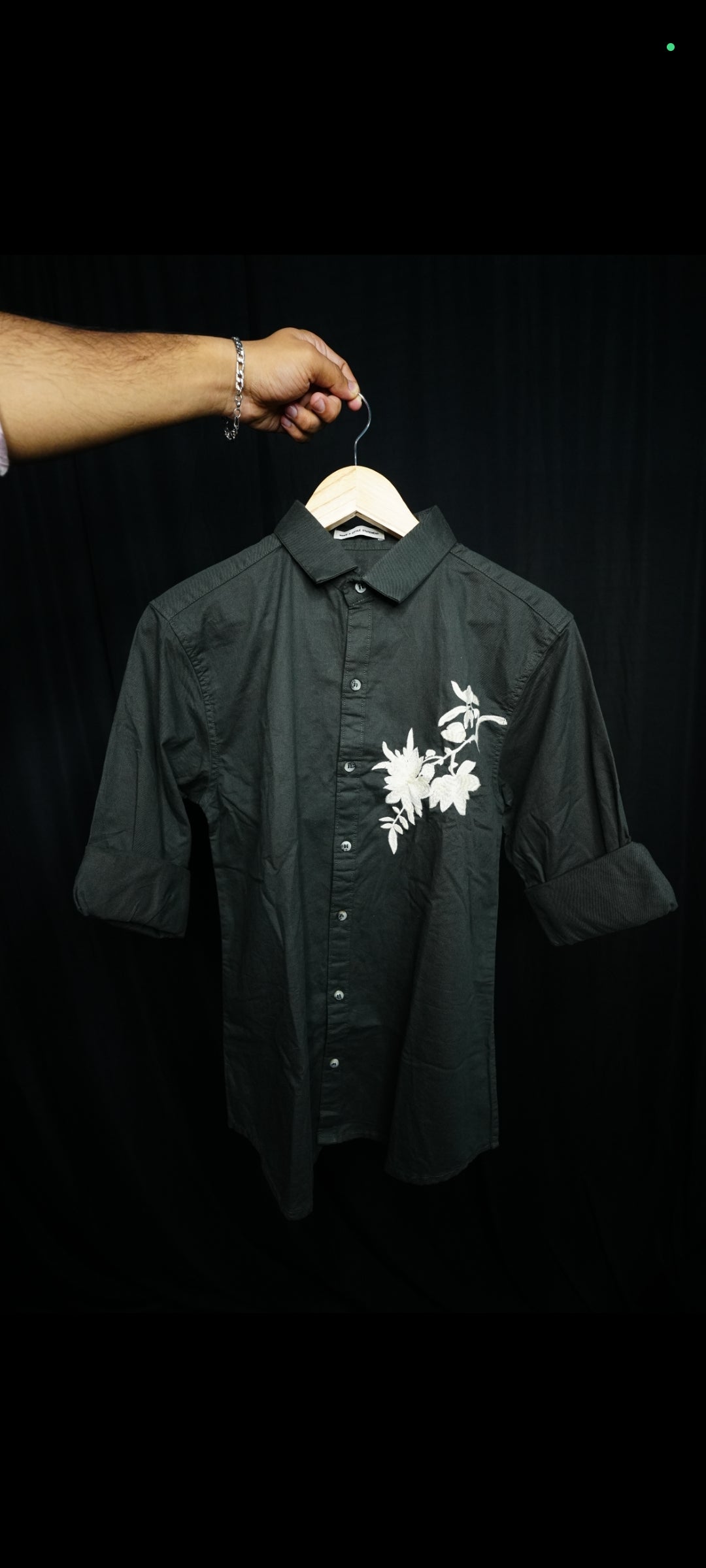 Green Floral Cotton Shirt – Premium Casual Wear