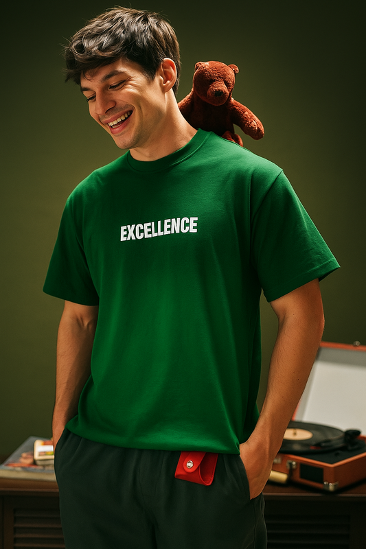 Forest Green “Excellence” Graphic T-Shirt