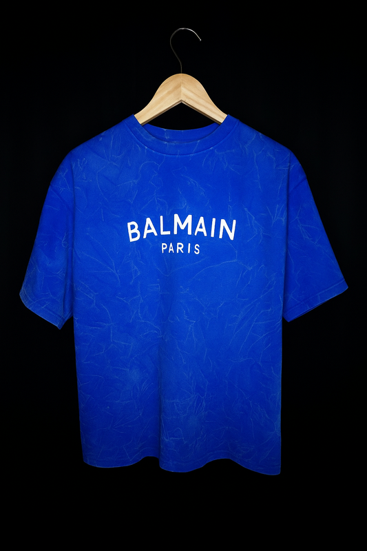 Balmain Paris Royal Blue Oversized T -Shirt