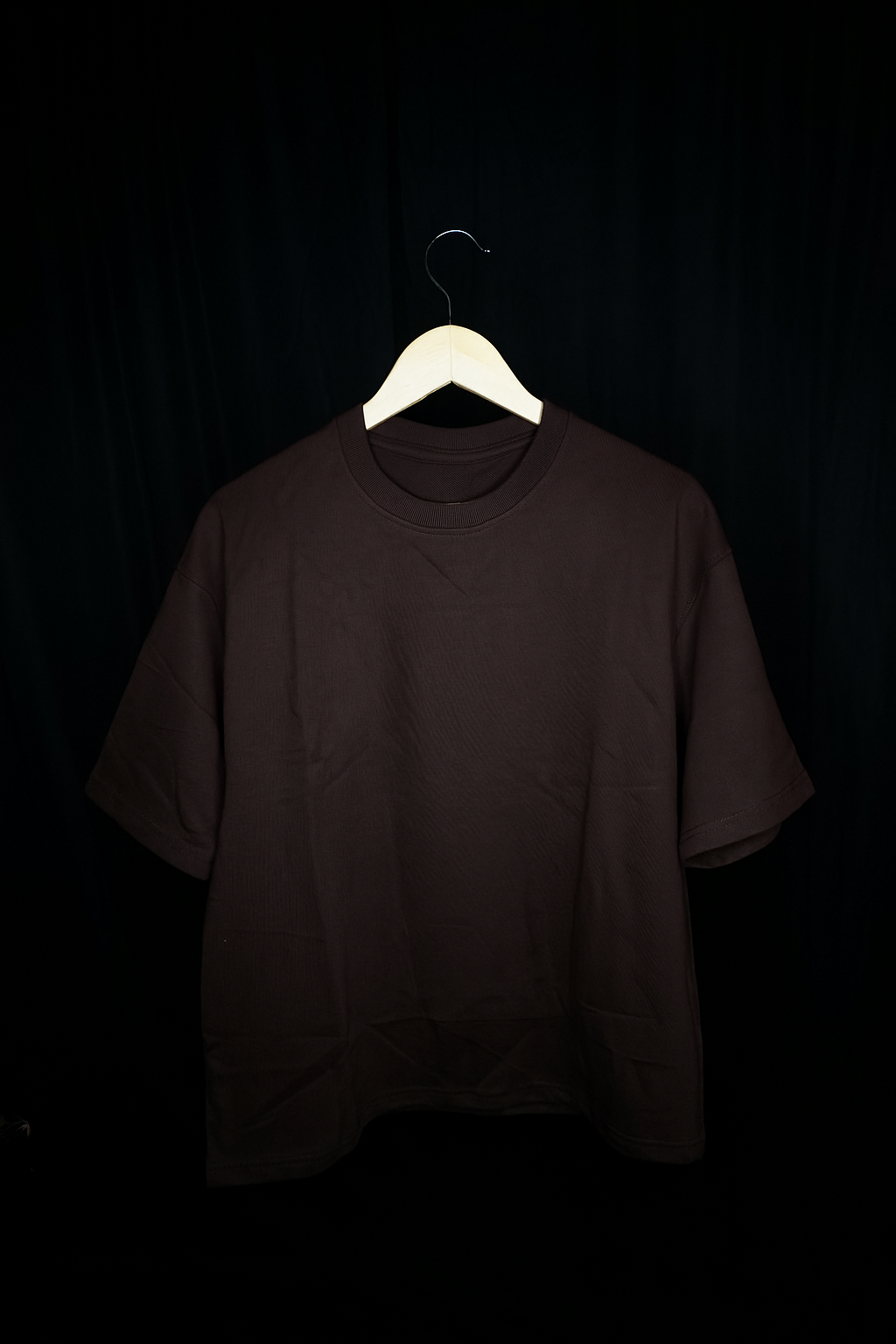 Oversized Brown Plain T-Shirt